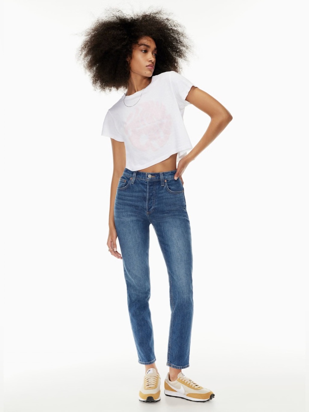 Aritzia Denim Forum The Yoko High Rise Slim 28L size 27